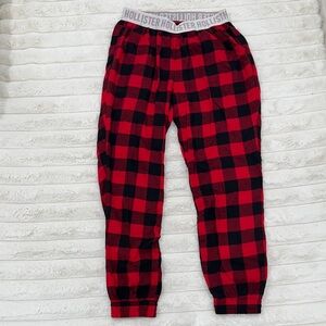 Hollister Plaid Red & Black Pajama Pants